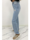 REDIAL - WHITEWASH BLUE - HIGH WAIST BOYFRIEND JEANS - 1355