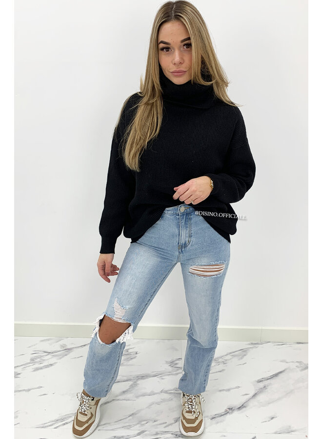 REDIAL - WHITEWASH BLUE - HIGH WAIST BOYFRIEND JEANS - 1355