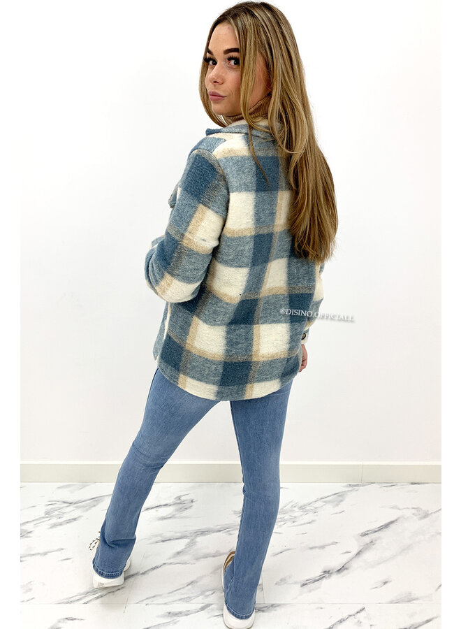 REDIAL - WHITEWASH BLUE - HIGH WAIST SKINNY JEANS SIDE SPLIT