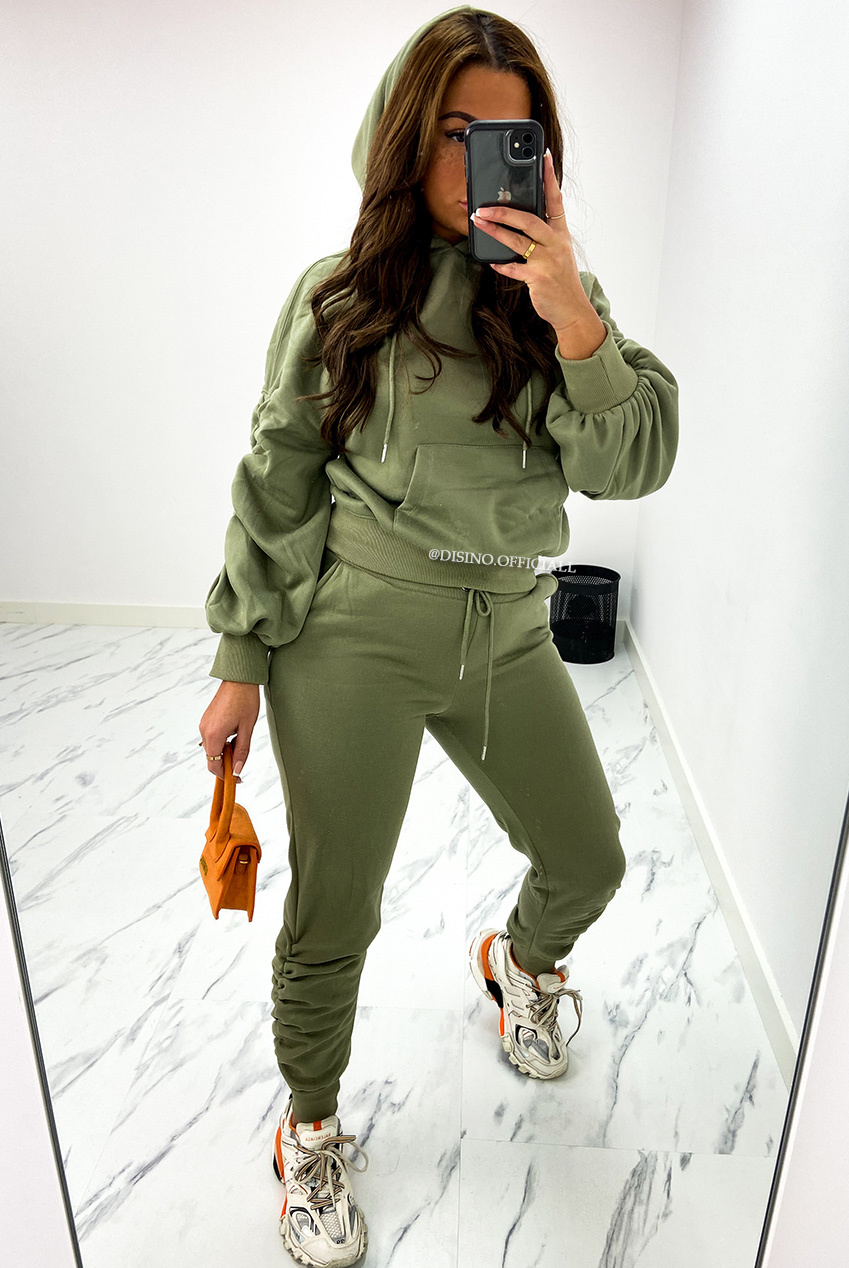 KHAKI GREEN - 'DONNA JOGGER SET 