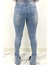 REDIAL - WHITEWASH BLUE - HIGH WAIST SKINNY JEANS FRONT SPLIT - 5890