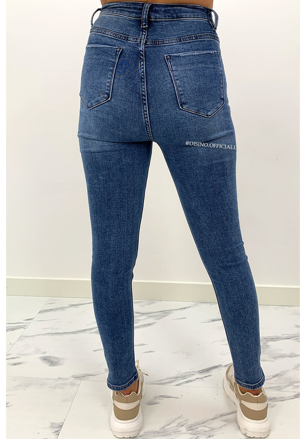 QUEEN HEARTS JEANS - BLUE - PERFECT SUPER HIGH WAIST - 877