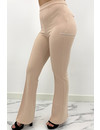 BEIGE - 'NORAH' - SUPER HIGH WAIST FLARED PANTS