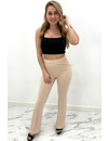 BEIGE - 'NORAH' - SUPER HIGH WAIST FLARED PANTS