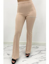 BEIGE - 'NORAH' - SUPER HIGH WAIST FLARED PANTS