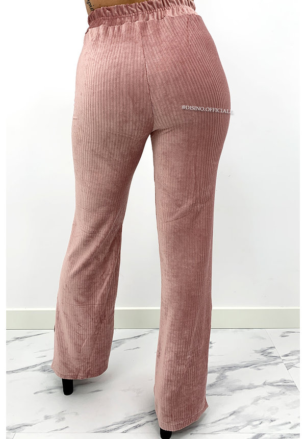 PINK - 'MEGHAN FLARE' - PREMIUM QUALITY VELVET SPLIT FLARE