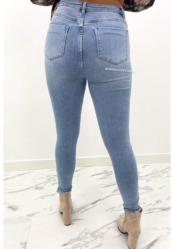 QUEEN HEARTS JEANS - LIGHT BLUE - PERFECT SUPER HIGH WAIST - 877