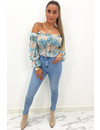 QUEEN HEARTS JEANS - LIGHT BLUE - PERFECT SUPER HIGH WAIST - 877