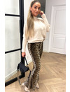 LEOPARD - 'JAINY VELVET' - VELVET LEOPARD FLARED PANTS