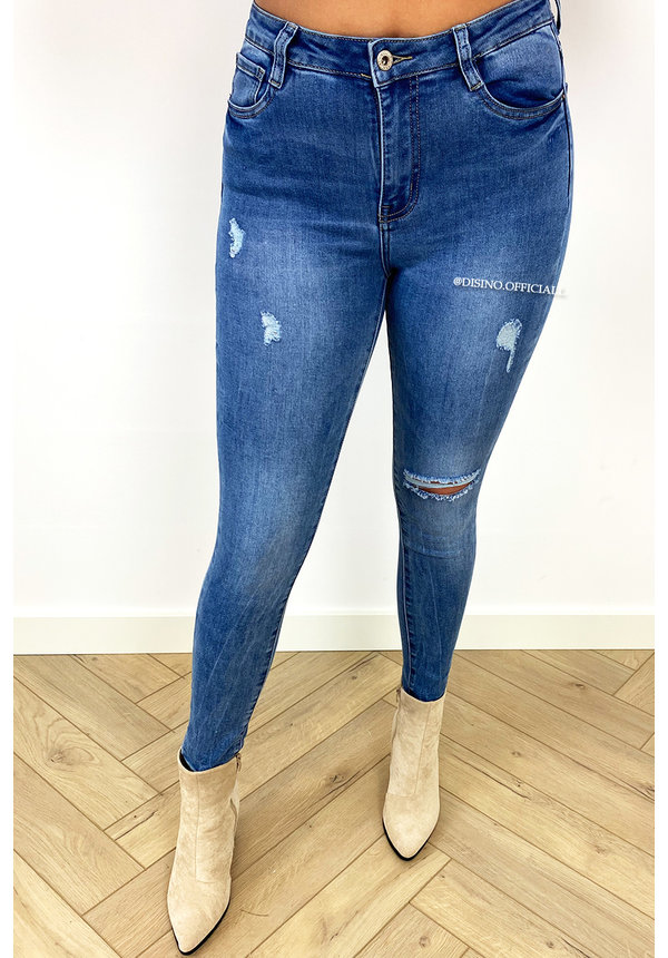 QUEEN HEARTS JEANS - BLUE - PERFECT SKINNY HIGH WAIST - 827