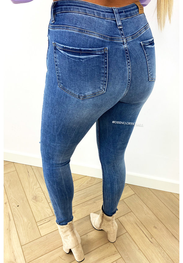 QUEEN HEARTS JEANS - BLUE - PERFECT SKINNY HIGH WAIST - 827