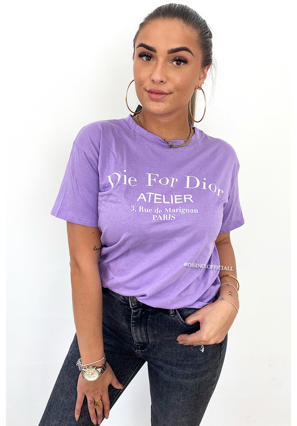LILA - 'DIE FOR DIOR' - PREMIUM QUALITY OVERSIZED INSPIRED TEE