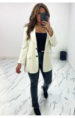 BEIGE - 'DIDI' - OVERSIZED BOYFRIEND BLAZER 