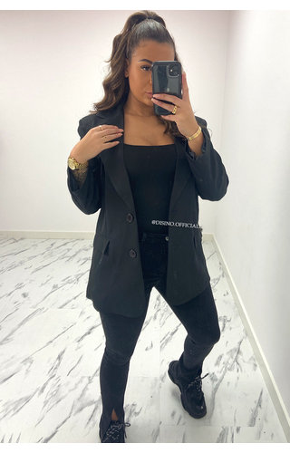 BLACK - 'DIDI' - OVERSIZED BOYFRIEND BLAZER 