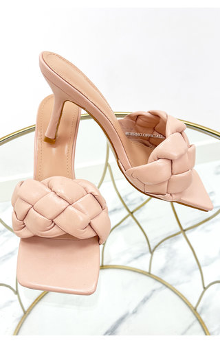 BLUSH - 'MILA' - BRAIDED HEELS BLUSH - 'MILA' - BRAIDED HEELS