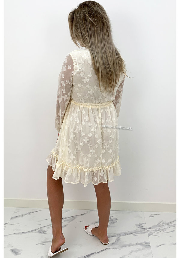 CREME - 'JAMILLA' - INSPIRED RUFFLE DRESS