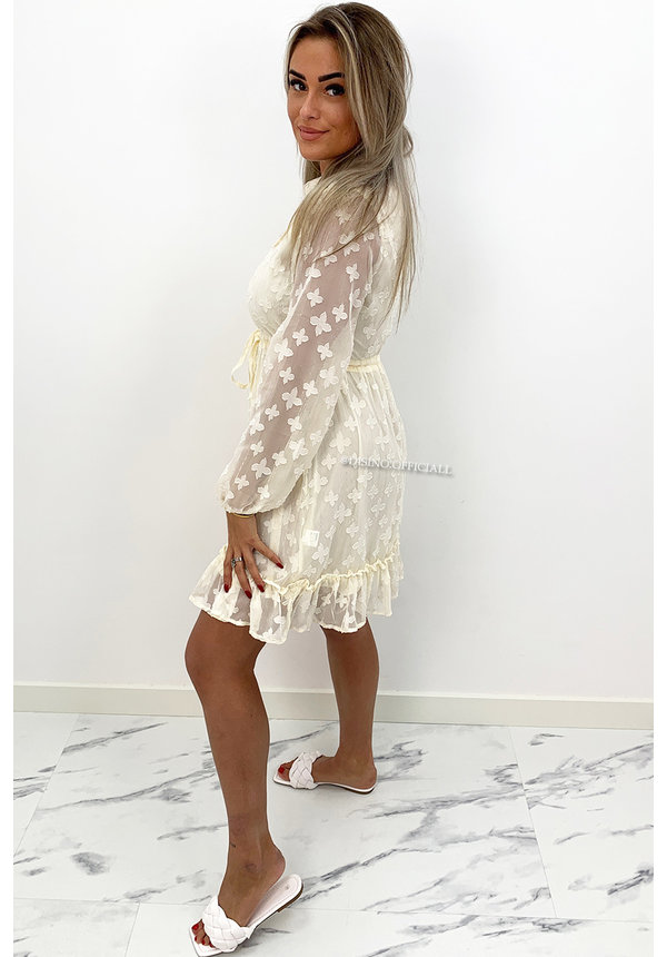 CREME - 'JAMILLA' - INSPIRED RUFFLE DRESS