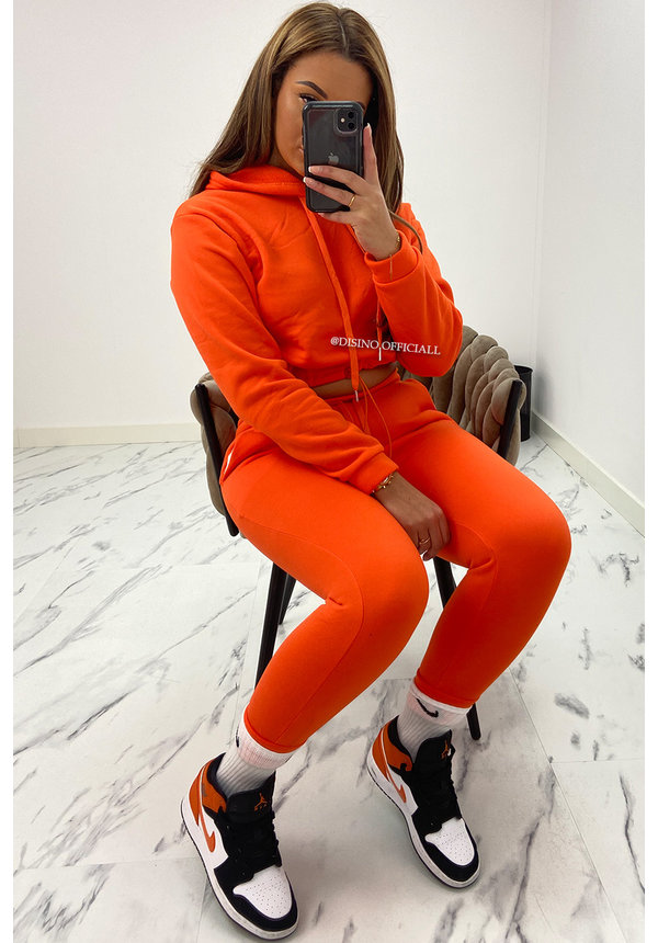 ORANGE - 'STEFFANIE' - CROPPED JOGGER SET