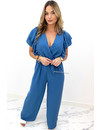 BLUE - 'LYSANNE' - RUFFLE JUMPSUIT