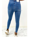 QUEEN HEARTS JEANS - BLUE - PERFECT FIT DESTROYED HIGH WAIST - 066