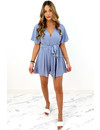 BLUE - 'IRIS' - RUFFLE PLAYSUIT