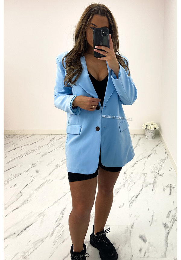 LIGHT BLUE - 'DIDI' - OVERSIZED BOYFRIEND BLAZER