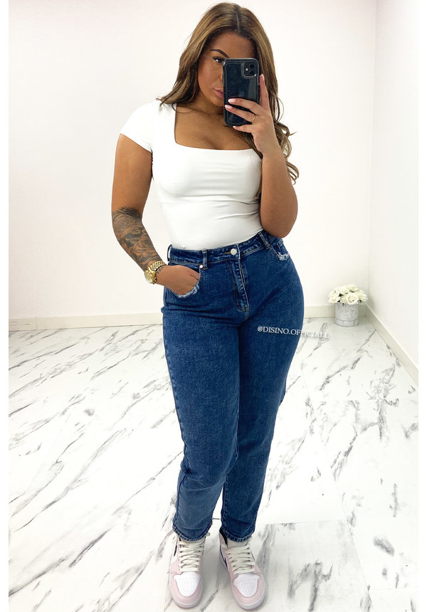 QUEEN HEART JEANS - DARK BLUE - STRETCH 