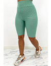 MINT GREEN - 'WAFFLE BIKER' - PREMIUM QUALITY EXTRA BOOTY BIKER SHORT