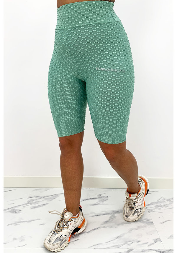 MINT GREEN - 'WAFFLE BIKER' - PREMIUM QUALITY EXTRA BOOTY BIKER SHORT