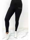 BLACK - 'WAFFLE LEGGING' - PREMIUM QUALITY EXTRA BOOTY SPORTS LEGGING