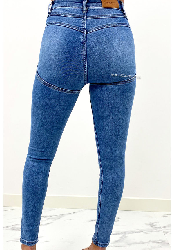 QUEEN HEARTS JEANS - BLUE - PERFECT PUSH UP JEANS - 840