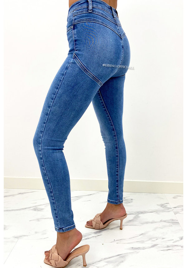 QUEEN HEARTS JEANS - BLUE - PERFECT PUSH UP JEANS - 840