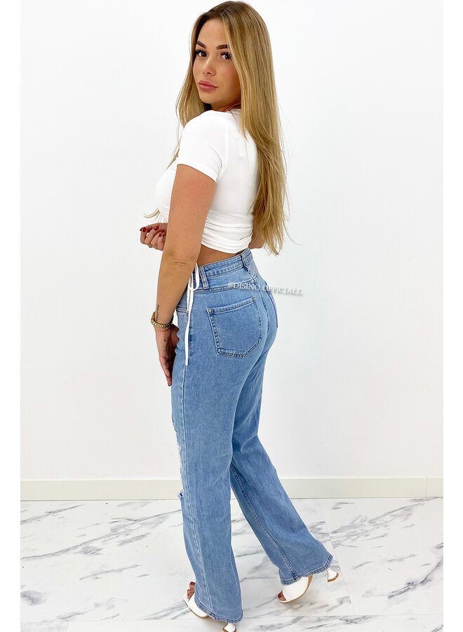 WHITE - 'MAURA V2' - PERFECT FIT RUCHED SIDE TOP