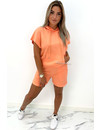 PEACH - 'BROOKE' - SPORTY SHORTY TWO PIECE SET