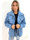 BLUE - 'EVAA' - PREMIUM QUALITY OVERSIZED TRENCH COAT