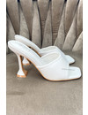 WHITE - 'MACY' - SQUARE HEELS