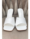 WHITE - 'MACY' - SQUARE HEELS