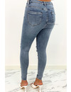 LAULIA - LIGHT BLUE - HIGH WAIST RIPPED SKINNY JEANS - 060