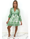 GREEN - 'BLISS' - PREMIUM QUALITY LONG SLEEVE DRESS