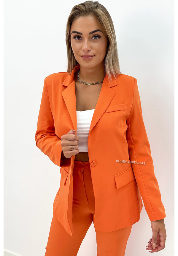 ORANGE - 'LIYA BLAZER' - PREMIUM QUALITY OVERSIZED BLAZER