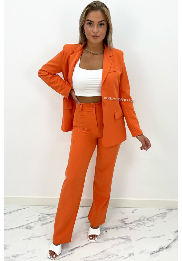 ORANGE - 'LIYA BLAZER' - PREMIUM QUALITY OVERSIZED BLAZER