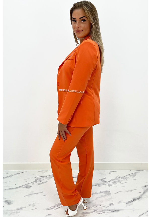 ORANGE - 'LIYA BLAZER' - PREMIUM QUALITY OVERSIZED BLAZER