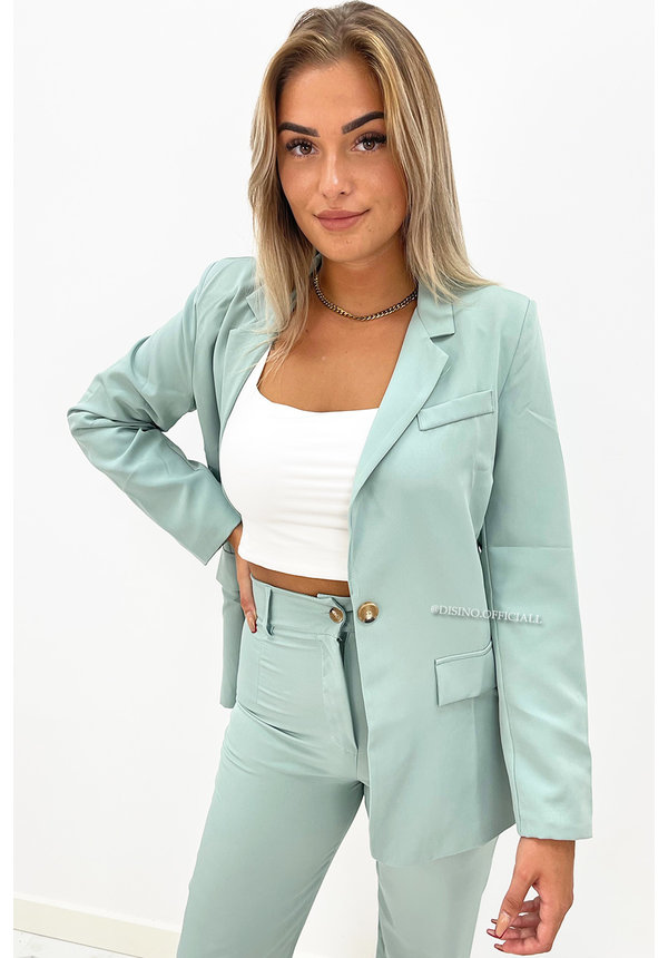 MINT GREEN - 'LIYA BLAZER' - PREMIUM QUALITY OVERSIZED BLAZER