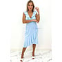 LIGHT BLUE - 'BELLA' - PREMIUM QUALITY TRAVEL RUFFLE WIKKEL DRESS