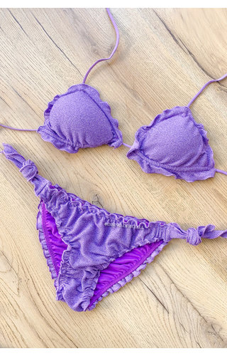 LILA - 'BORA BORA' - RUFFLE SPARKLE BIKINI LILA - 'BORA BORA' - RUFFLE SPARKLE BIKINI