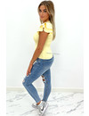 YELLOW - 'MIYA' - PREMIUM QUALITY RUFFLE TOP