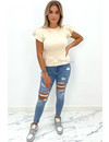 LAULIA - BLUE - HIGH WAIST RIPPED SKINNY JEANS - 258