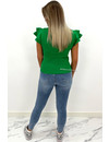 GREEN - 'MIYA' - PREMIUM QUALITY RUFFLE TOP