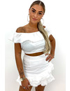 WHITE - 'EIVISSA' - TWO PIECE LACE SUMMER SET