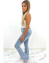 WHITE - 'SOPHIE' - RIBBED CROSS TOP